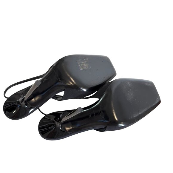 Saint Laurent Brown Satin Heels - Picture 7 of 8